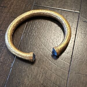 Julie Vos Gold Blue Bangle